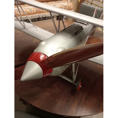 565 - A scratch-built large scale model of a 1930's Hawker Fury K5674 bi-plane 'the most beautiful bi-plan... 