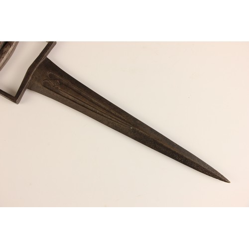 544 - Large antique 19th century Indian push or punch dagger 'Katar', 52.5cm long