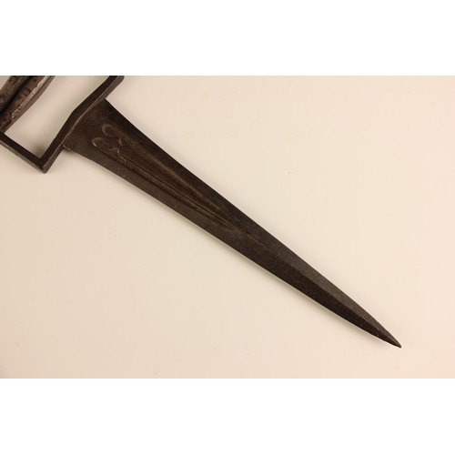 544 - Large antique 19th century Indian push or punch dagger 'Katar', 52.5cm long