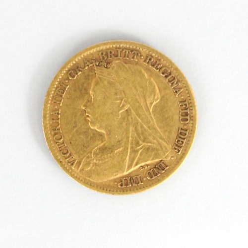 125 - A Victorian half sovereign, dated 1899, 4gms