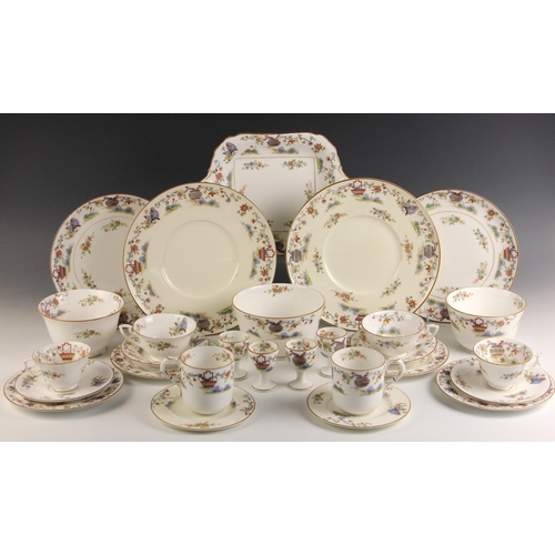 553 - A Royal Worcester part tea and coffee service in the ‘Pekin’ pattern, early 20th century and later, ... 