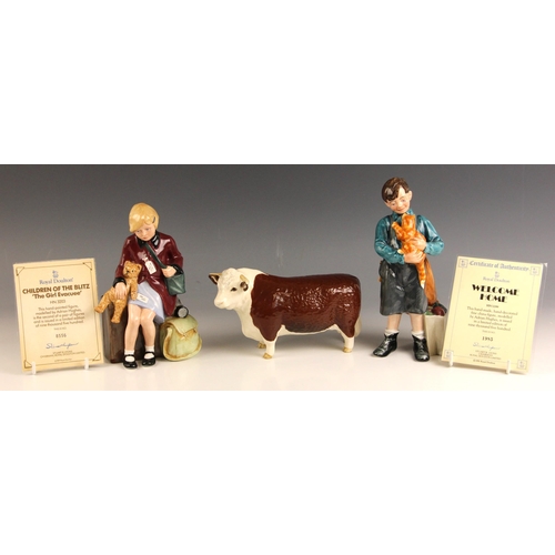 562 - A limited edition Royal Doulton ‘Children Of The Blitz’ model HN3203 ‘The Girl Evacuee’, numbered 85... 