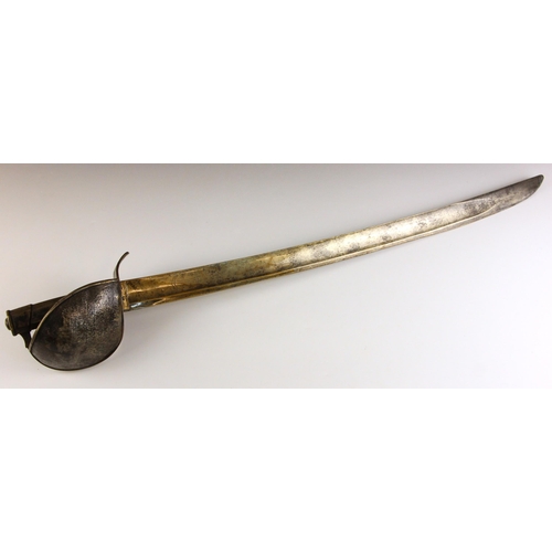 639 - A French M1833 pattern naval boarding cutlass by Chatellerault, mid 19th century, the 64cm singled s... 