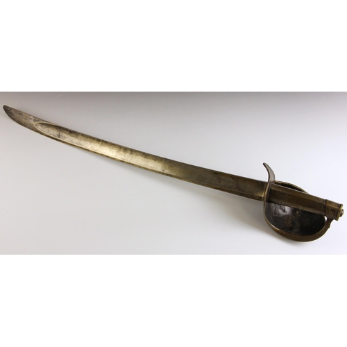 639 - A French M1833 pattern naval boarding cutlass by Chatellerault, mid 19th century, the 64cm singled s... 