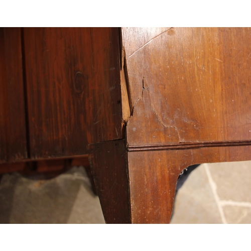 730 - An early 19th century mahogany chest of drawers, the rectangular top with rounded front corners over... 