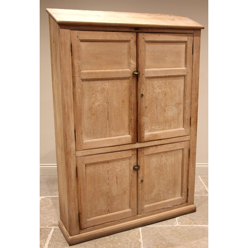 785 - A Welsh pitch pine kitchen/housekeepers cupboard, by E.Brown & Sons, Llanidloes, late 19th century, ... 