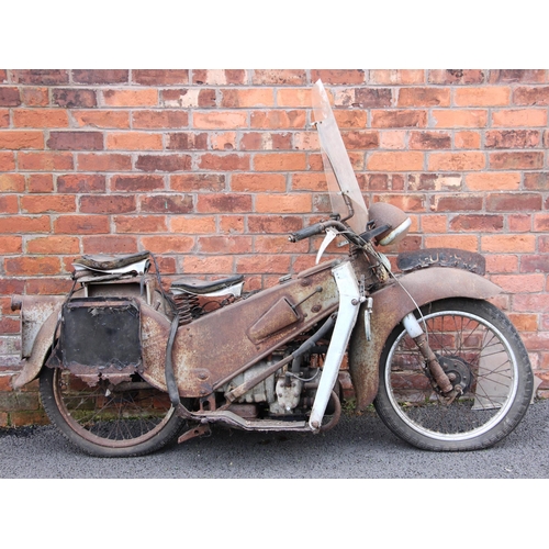 633 - A Velocette L.E. Model 149cc motorcycle, registration number GUJ 927, barn find condition, with tax ... 