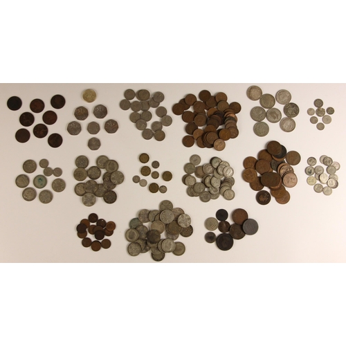 113 - A quantity of pre-1947 British coinage, to include half crowns, florins, shillings, 6d's, and 3d's, ... 