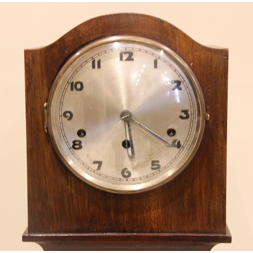 703 - A walnut and burr walnut cased granddaughter longcase clock, early to mid 20th century, the domed ca... 