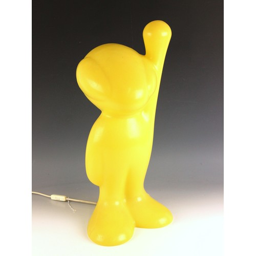 655 - An Alessi ‘Super G’ stylised figural lamp in yellow, designed by Guido Venturini, Italy 2001, approx... 