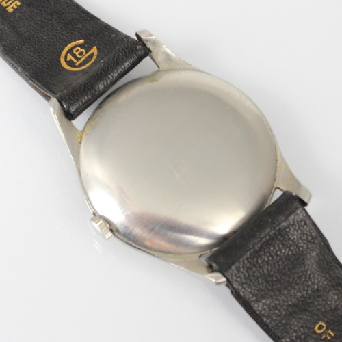 145 - An early 20th century stainless steel Rolex Precision wristwatch, the silver coloured dial with bato... 