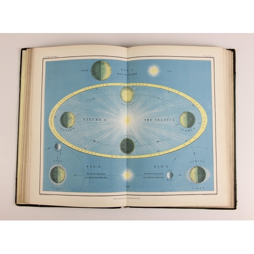 390 - Johnston (Alexander Keith), A SCHOOL ATLAS OF ASTRONOMY, first edition, 3/4 leather, green cloth boa... 