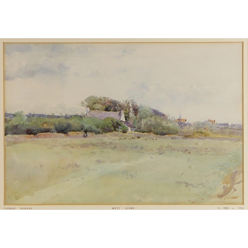 459 - Attributed to Thomas MacKay (British, 1851-1920),  
'West Kirby',  
Watercolour on paper,  
Believed... 