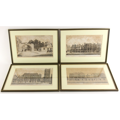 497 - George Batenham (British, fl.1801-1821),  
Seven views of Chester, comprising:  
Part of the West Si... 