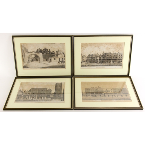 497 - George Batenham (British, fl.1801-1821),  
Seven views of Chester, comprising:  
Part of the West Si... 