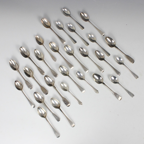 83 - A set of six Victorian silver Old English pattern teaspoons, John Round & Son Ltd, Sheffield 1897, o... 