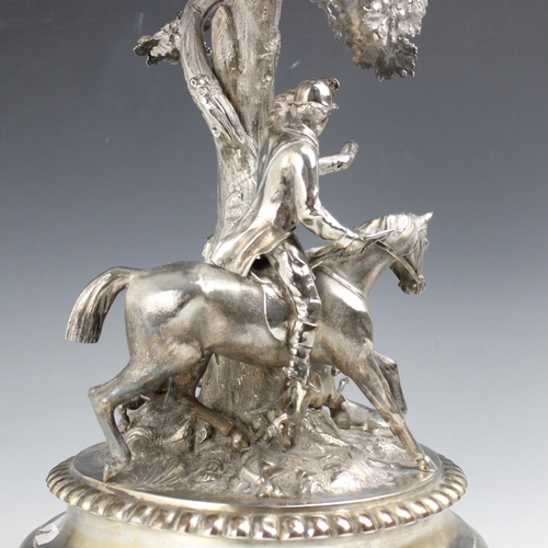 50 - Hunting interest: A large Victorian silver centrepiece, Stephen Smith & William Nicholson, London 18... 