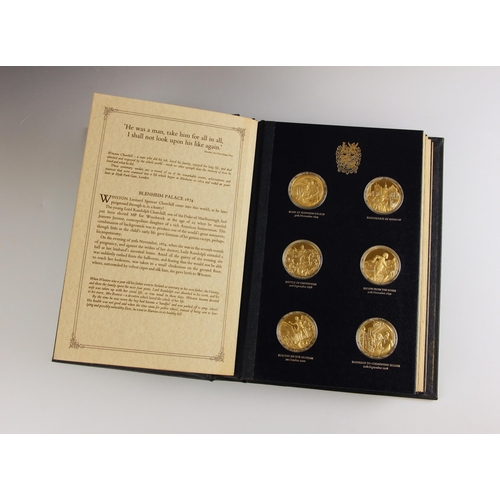 138 - A set of twenty four Churchill centenary trust silver proof medallions, 1974, each encapsulated and ... 