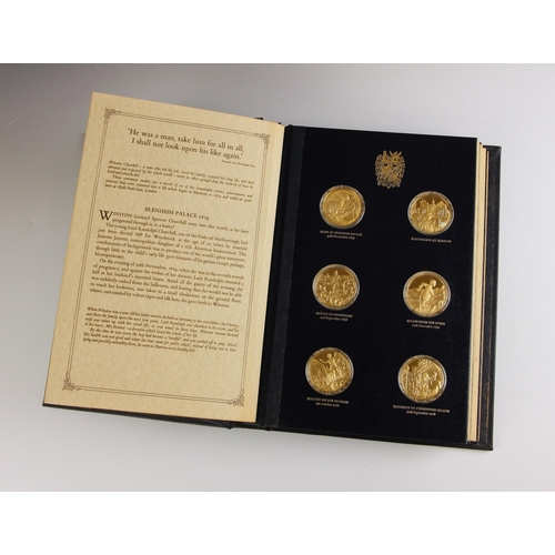 138 - A set of twenty four Churchill centenary trust silver proof medallions, 1974, each encapsulated and ... 