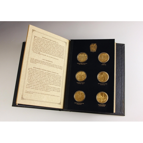 138 - A set of twenty four Churchill centenary trust silver proof medallions, 1974, each encapsulated and ... 