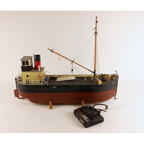 677 - A remote controlled scratch built model of a working Chind IT trawler, complete with mast and outer ... 