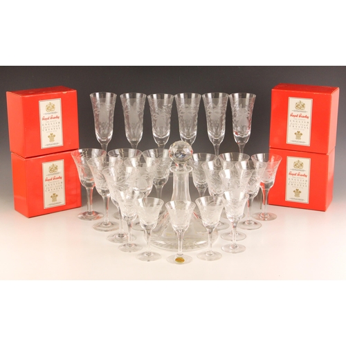 541 - A part suite of Royal Brierley crystal drinking glasses, comprising: eight red wine glasses; nine wh... 