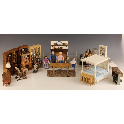 679 - A large collection of doll's house furniture, late 20th century, to include Georgian and Victorian s... 