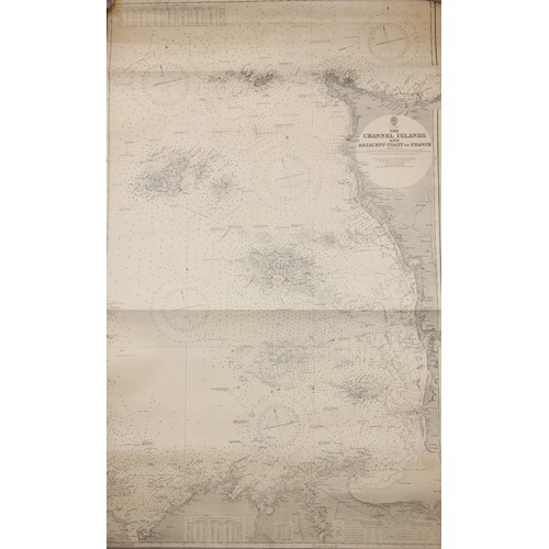 752 - A collection of naval charts covering the Engish Channel, early 20th century, to include 'Dover And ... 