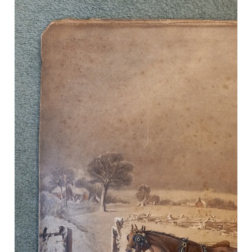 453 - Attributed to Henry Thomas Alken (British, 1784-1851),  
A winter carriage scene,  
Watercolour on p... 