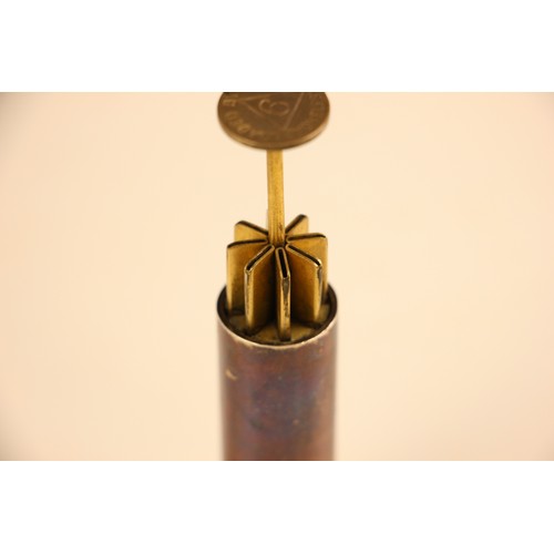 367 - A novelty Asprey butt marker, the oxidised copper cartridge with yellow metal mount (marked 9ct) wit... 