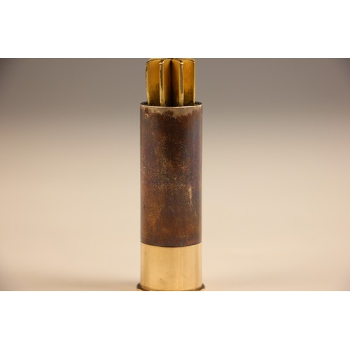 367 - A novelty Asprey butt marker, the oxidised copper cartridge with yellow metal mount (marked 9ct) wit... 