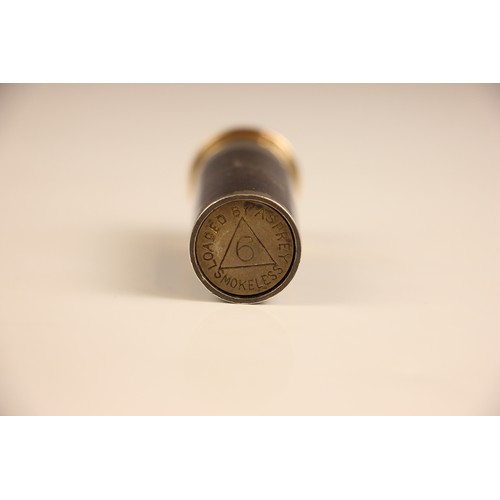 367 - A novelty Asprey butt marker, the oxidised copper cartridge with yellow metal mount (marked 9ct) wit... 