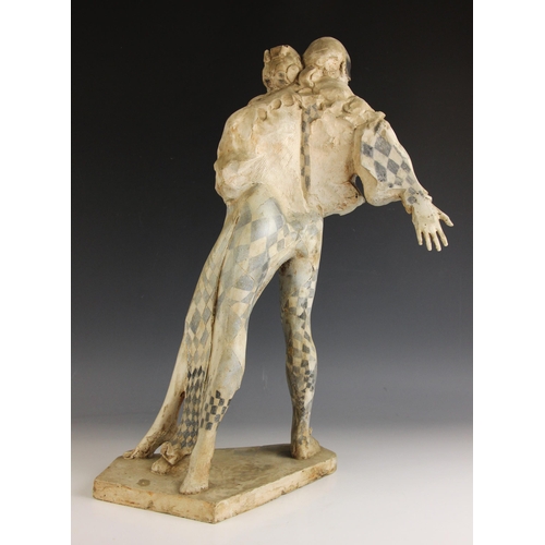 138 - John W Mills (1933-2023),  
Maquette for 'Harlequin & Columbine', man with right arm back,  
Embelli... 