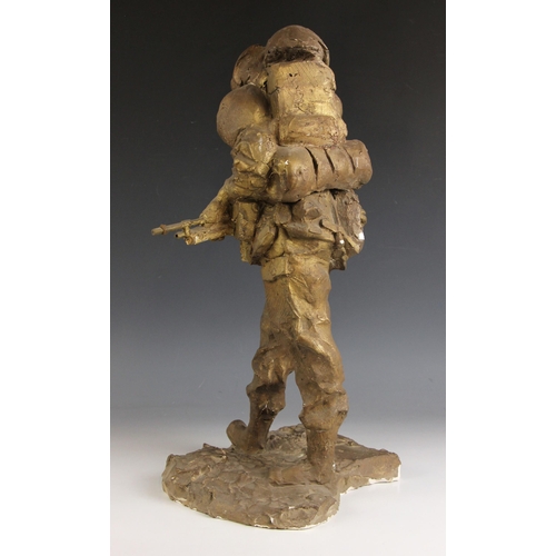 152 - John W Mills (1933-2023),  
Royal Marine,    
Painted plaster on integral base,  
52cm high overall