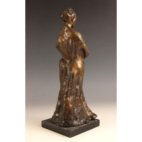 169 - John W. Mills (1933-2023),  
Josephine Mills in robe,  
Patinated bronze on marble base,  
35.5cm hi... 