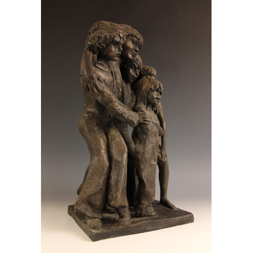 178 - John W. Mills (1933-2023),  
Family - figural group,  
Patinated cold cast bronze on integral base, ... 