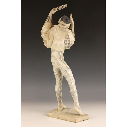 182 - John W Mills (1933-2023),  
Maquette for Harlequin with tambourine,   
Embellished resin on shaped b... 