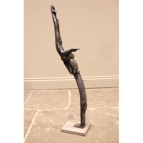 19 - John W Mills (1933-2023),   
‘Somersault and Entry’, diver in motion (multiple figures #5),   
Patin... 