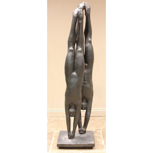 20 - John W Mills (1933-2023),   
‘Divers - Double Entry’,   
Patinated resin on integral base,   
195cm ... 