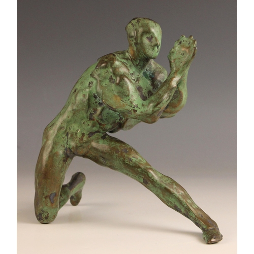 47 - John W Mills (1933-2023),   
‘Gesture’,   
Patinated bronze, freestanding,   
Incised signature vers... 