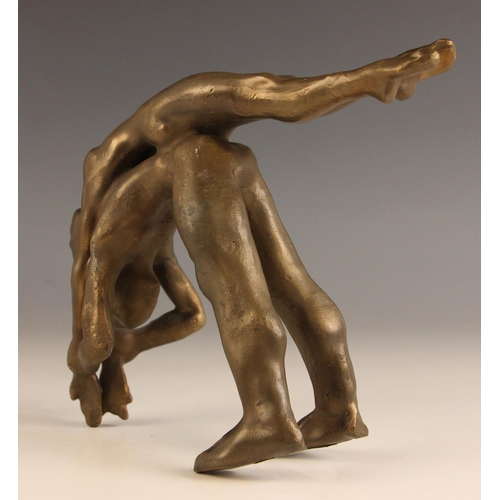 49 - John W Mills (1933-2023),   
Dancers – arched, back to back,   
Patinated bronze, unmounted, possibl... 