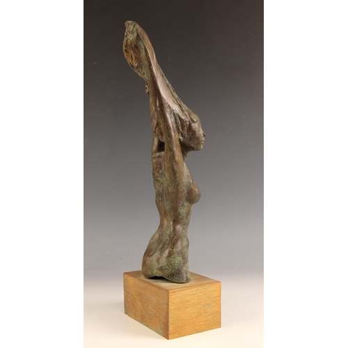 50 - John W Mills (1933-2023),   
Dancer – three quarter length female figure with arms raised,     
Pati... 