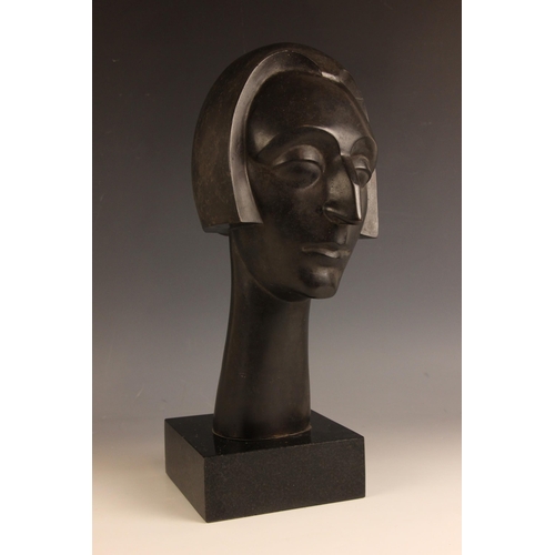 533 - Maurice Lambert (1901-1964),  
Head, Dame Edith Sitwell (1887-1964),  
Patinated bronze on marble ba... 