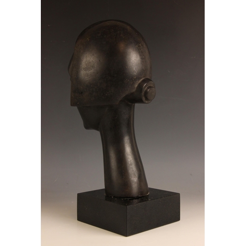 533 - Maurice Lambert (1901-1964),  
Head, Dame Edith Sitwell (1887-1964),  
Patinated bronze on marble ba... 