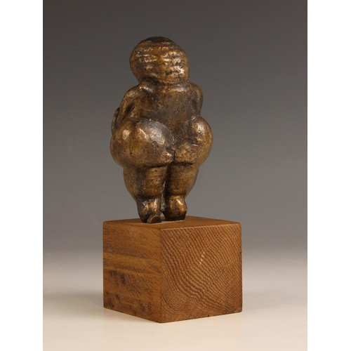 549 - After the antique,  
'The Venus Of Willendorf',  
Patinated bronze on wooden base,  
15cm high