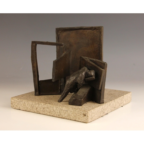 551 - Manner of David Smith (1906-1965),  
Welder at work,  
Bronze on marble base,  
18cm high