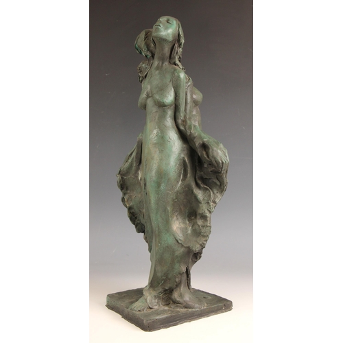 60 - John W Mills (1933-2023),   
Flamenco dancers – female figures back to back,     Patinated resin on ... 