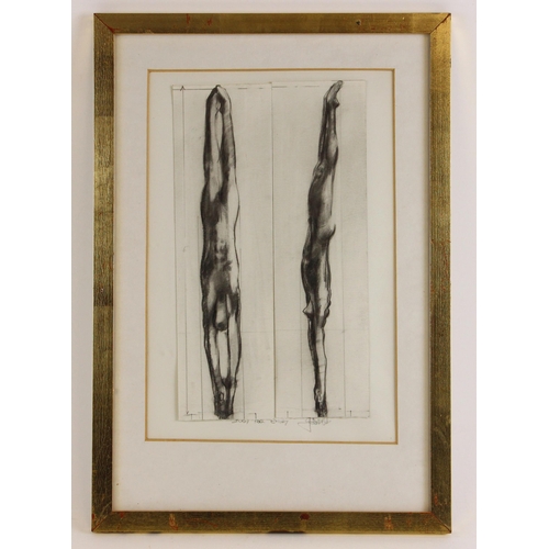 30 - John W Mills (1933-2023),
'Study For Entry', 
Pencil on paper, 
Signed, 
Dated verso '1994',  
30cm ... 