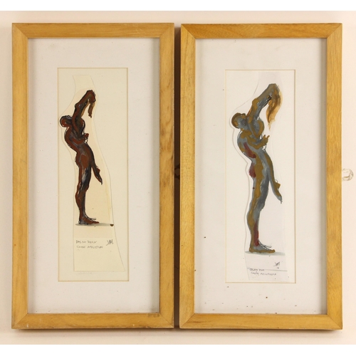 79 - John W Mills (1933-2023),  
Two Studies for Close Affection,  
Watercolour on paper,  
Signed,  
23c... 