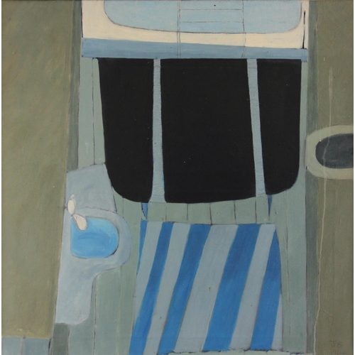 507 - John Brunsdon, (British, 1933-2014) 
'Shadow blue - 1964'  
Oil on canvas,  
Initialled and dated,  ... 